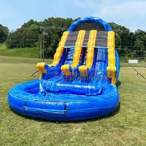 Outdoor backyard party bouncy castle <b>inflatable</b> wild thing water slide commercial for kids - Product Image 6