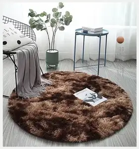 High Density Langflor Korean Silk Shaggy Teppich für Wohnzimmer/Tür runden Kreis Teppich