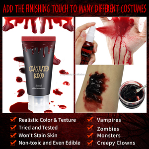 SFX maquillaje efectos especiales cicatrices falsas fiesta spray de <span class=keywords><strong>sangre</strong></span> falsa comestible gel de <span class=keywords><strong>sangre</strong></span> falsa <span class=keywords><strong>Halloween</strong></span> kit de maquillaje de <span class=keywords><strong>sangre</strong></span> falsa - Product Image 2