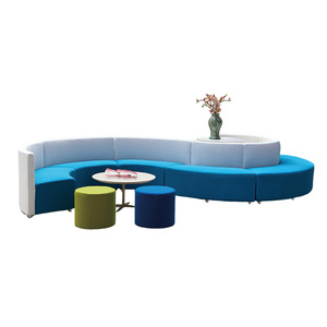 Sofá Tapizado en Forma de S Prosperous Seat XY-816-43 para Áreas de Descanso de Oficina - Product Image 4