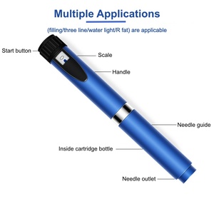 Meilleur <span class=keywords><strong>prix</strong></span> – <span class=keywords><strong>Stylo</strong></span> injecteur métallique réutilisable V2 60U avec réglage précis de la dose pour cartouches rechargeables de 3 ml – Appareil portable quotidien - Product Image 4