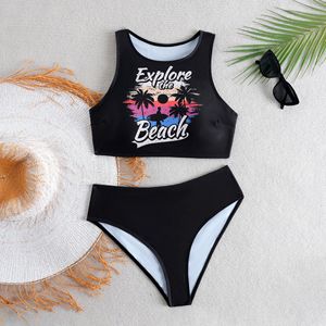 Bikini Sexy Estivo Europeo e Americano da Donna, Due Pezzi con Spacco, Stile Hot Girl per la Spiaggia - Product Image 2