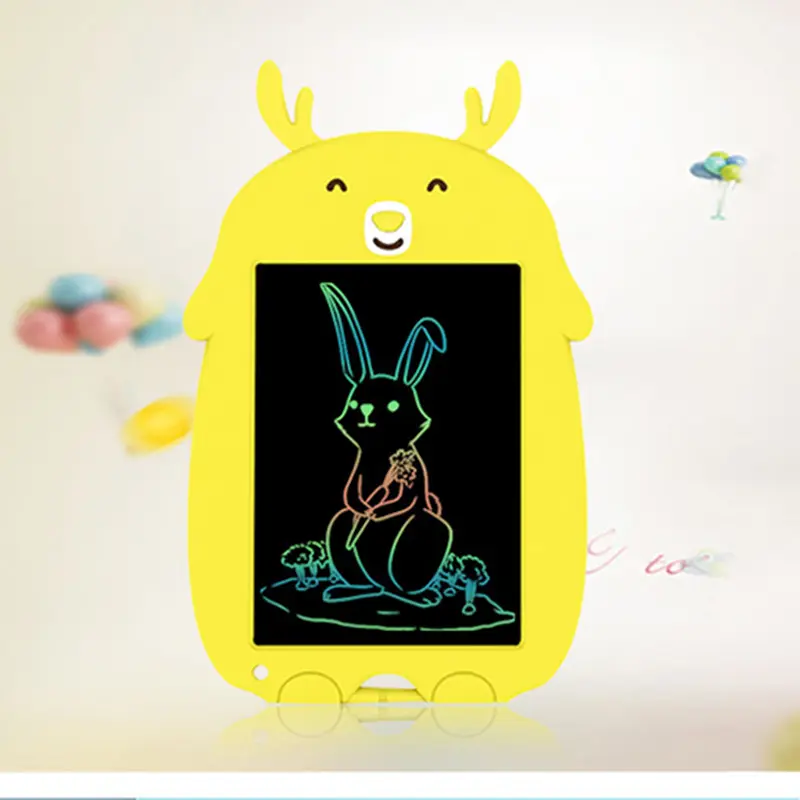 9 inch Portable LCD Graffiti Tablet Reusable Cartoon Animal Colorful Screenwriting Painting Board Doodle Pad Gift for Kids