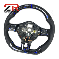 Volant en fibre de carbone forgé personnalisé pour VW Volkswagen Golf R 5 6 7 MK6 MK7 MK7.5 5 GTI R Jetta Passat CC Polo