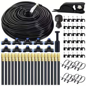 Sistema de Riego Universal de Cobre, Juego de Microaspersores de 8 mm, Ajustable 360 Grados, Kit de Riego de Jardín de Conexión Rápida - Product Image 1