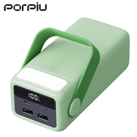 PORPIU extérieur Portable 50000mAh Power Bank Station PD22.5W charge rapide lumière LED affichage LOGO personnalisable