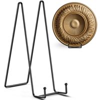 Présentoir de table robuste en métal de 12 pouces pour assiettes, livres, plaques et photos