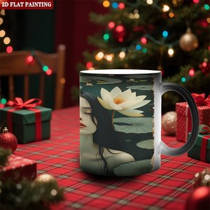 Taza Mágica Personalizada Negra Esmerilada de 11 oz, Taza de Cerámica Sensible al Calor, Tema de Cumpleaños - Product Image 2