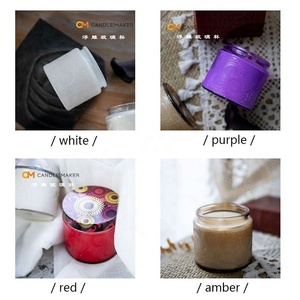 Relief Glass Jars and <b>Lids</b> for Candle Making Glass Candle Jars With Metal <b>Lid</b> - Product Image 6