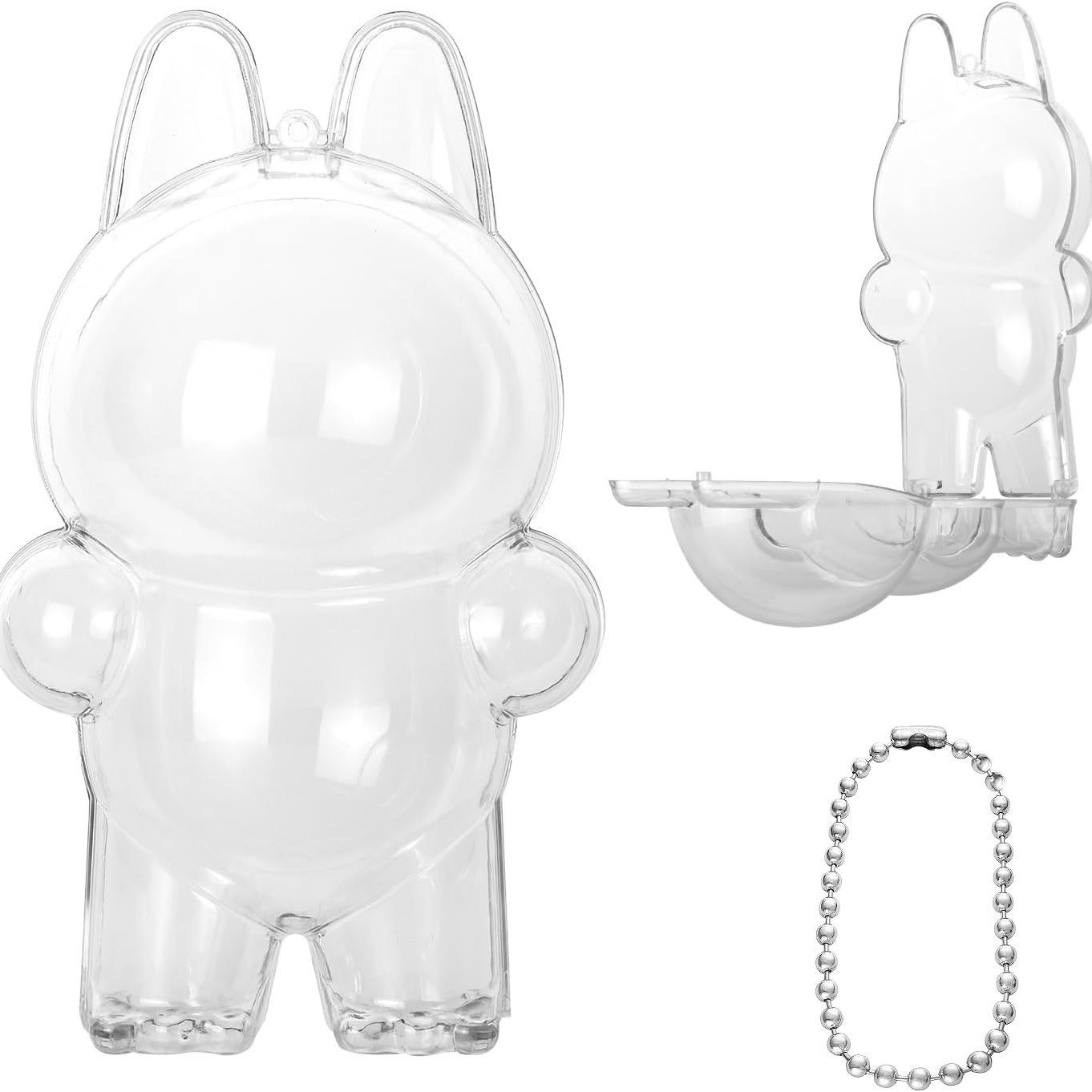 Labubu – Étui de protection en acrylique transparent pour poupée en peluche Labubu (debout