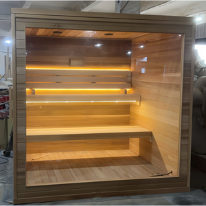 2025 Sang Trọng Ngoài Trời Vuông Thông Minh Hơi Nước Tắm Hơi Cho 4-6 Người Ướt Hơi Nước Phòng Tắm Hơi - Product Image 6