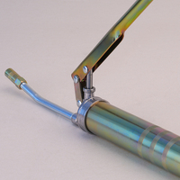 Pistola de Engrase Manual de 200 CC, 4000 PSI, de Acero y Aluminio, con Manguera Flexible y Boquilla Rígida, Compatible con OEM