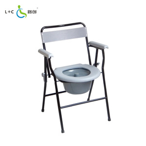 Silla de Inodoro L+C con Estructura de Hierro y Asiento Antideslizante para Personas Mayores y Pacientes, Uso en Baño - Product Image 4