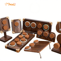 Plateau de présentation Fadeli en bois de noyer coloré, luxueux et léger, pour bijoux, montres, bracelets et cordons FDL00086-1