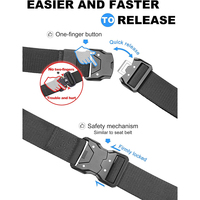 Ceintures élastiques résistantes à l'usure pour hommes, ceinture tactique de service extérieur avec boucle en D, ceinture tactique résistante à l'usure pour hommes, ceinture d'entraînement