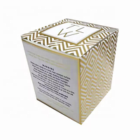 Boîte à bougies en matériaux recyclés avec forme personnalisable, impression quadrichromie et marquage à chaud, emballage cadeau