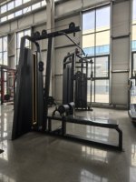 Máquina de Polea 2 en 1 de Alta Resistencia para Ejercicios de Dorsales y Fondo con Pila de Pesas, Equipo Comercial de Gimnasio para Entrenamiento de Espalda Superior