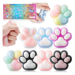 Wholesale Bulk 24PCS Kawaii <b>Cat</b> Paw <b>Squishy</b> Toys Anti-Stress Sensory Fidget Ball Slow Rise Mochi Texture Sensory Squeeze Toys - Product Image 1
