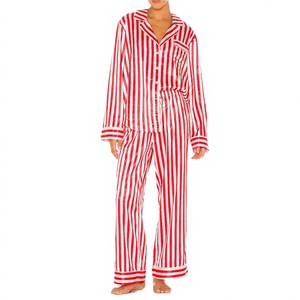 ชุดนอนผ้าฝ้ายเนื้อแน่นสำหรับผู้หญิง แขนยาว ทรงหลวม ใส่สบาย เอวยืดหยุ่น เหมาะสำหรับฤดูหนาว - Product Image 4