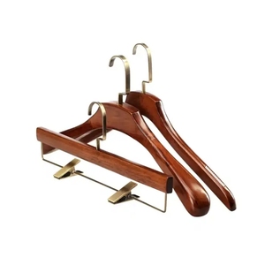 Factory Custom Deluxe / Trousers / <strong>Socks</strong> Short Wood Hangers Metal Pant Hanger - Product Image 1