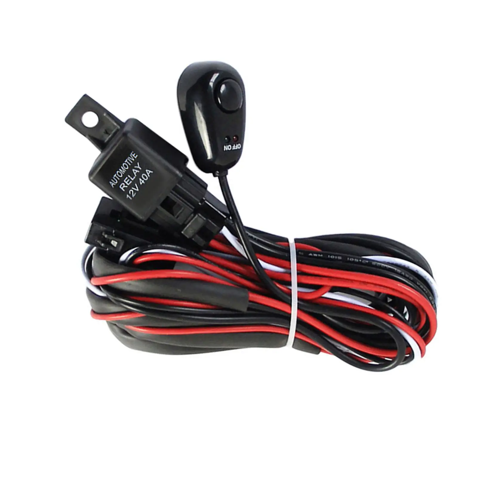 Fog with 12V 40A Rock Switch Relay Fog Lamp Switch Wiring Harness Durable Light Wiring Harness