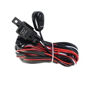 Fog With 12V 40A Rock Switch Relay Fog Lamp Switch Wiring Harness Durable Light Wiring Harness