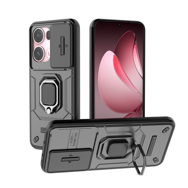 Shockproof Armor for OPPO Reno13 Pro Reno 13 Reno 12 Pro A3X Global 11F Camera Protection Privacy Ring Holder Case