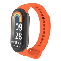 Bracelets de montre connectée sportifs en silicone couleur unie pour Band 8/9/10 avec boucle ardillon - Vente en gros