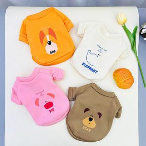 Linda sudadera con estampado de animales para perros y gatos, rosa, blanco, marrón, naranja, poliéster, ropa cálida para primavera y otoño - Product Image 5