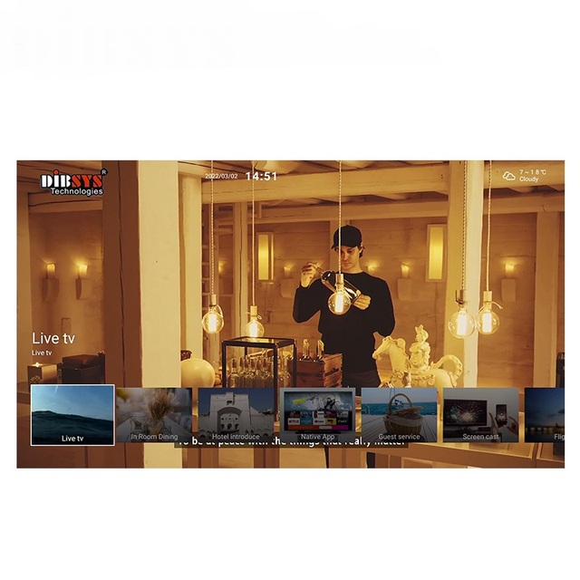 Hotel Hospitality for Solution Cloud Management Smart TV System with Live & VOD