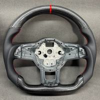 Volante de Fibra de Carbono para Automóvil, Piezas Interiores Automotrices Personalizadas, Directo de Fábrica, para Volkswagen VW Tiguan Amarok Beetle Jetta