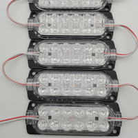 DC12V 24V 2W Doble fila 12 Leds Flash Truck Car Led Flasher Module para jeep