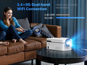 Projecteur à ultra courte focale LCD LED HY450NTV sous licence officielle Netflix, résolution native 1080P, intégré, portable, pour la maison - Product Image 2