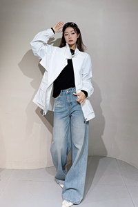 2025 nueva venta al por mayor elegante Casual <span class=keywords><strong>mujer</strong></span> alta calidad a prueba de viento impermeable <span class=keywords><strong>gabardina</strong></span> cremallera rompevientos chaqueta abrigo para - Product Image 6