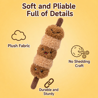 Porte-clés en peluche Kawaii en forme de brochettes de kebab, jouet créatif rembourré, pendentif 17 cm, breloque de sac moelleuse pour sac à dos et accessoires de voiture