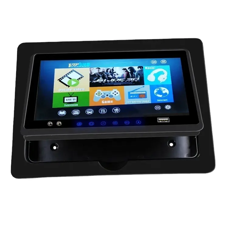 9 Inch Bus Seat Back Advertisement and Entertainment Android System Touch Screen Monitor
