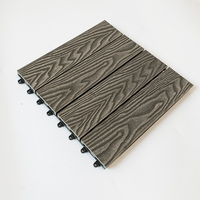Balcon Terrasse DIY Carreaux de terrasse en wpc à emboîtement Gris 3d Gaufrage sol de jardin extérieur