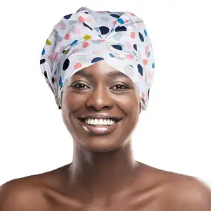 Customized Turban Shower Cap Waterproof Wholesale With Silicone Seal