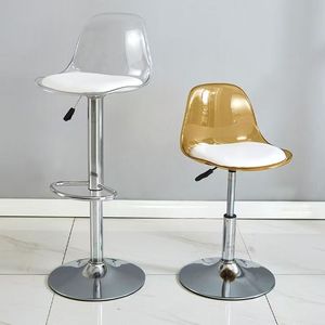 Silla de Bar Moderna, Resistente y Sencilla, Giratoria y Transparente, de Plástico, para el Hogar, Bar, Comedor, Parque, Almacén, Taller - Product Image 4
