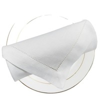Sous-verres en tissu blanc avec design perforé ajouré, avec cordon de serrage, adaptés aux cocktails, serviettes de table et sets de table