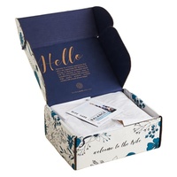 Boîte d'abonnement personnalisée en carton ondulé, emballage type coquille pour perruques, produits de beauté, soins de la peau, cosmétiques, maquillage, coffret cadeau