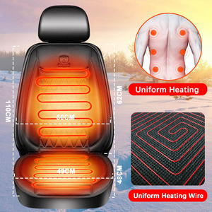 12-24V Sports Style PU Leather <b>Quilted</b> Car Seat Cover 30' Fast Heating 25W Heated Seat <b>Protector</b> Fast Car Seat Heater - Product Image 6