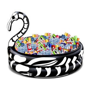 Glacière gonflable JOSEN en PVC en forme de flamant rose, grande capacité, étanche, portable, pour décoration extérieure d'Halloween - Product Image 1