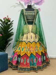 พรีเมี่ยมคุณภาพใหม่ออกแบบพรรคสวมใส่ดูชุดผ้าไหม Taffeta หนักด้วยลําดับเย็บปักถักร้อยหนักทํางานด้วยแขนยาว - Product Image 6