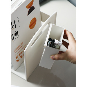 Organizador de Escritorio Minimalista Blanco, Caja de Almacenamiento Rectangular para Oficina, Dormitorio, Sala de Estar - Product Image 4