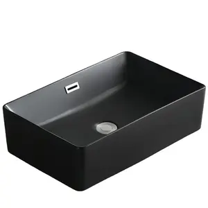 Lavabo da appoggio piccolo Lavabo da bagno moderno in ceramica di colore marrone nero per Lavabo artistico da sala da pranzo