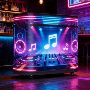 Comptoir de bar portable, comptoir d'accueil en arc, console de danse pour exposition, équipement vidéo - Product Image 1