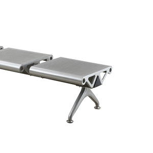 Banco de acero sin respaldo Ou He S003, asiento en fila para sala de espera de hospital al aire libre - Product Image 4