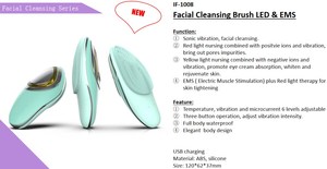 Cepillo de Limpieza Facial con LED Ultrasónico de Silicona, Limpiador Facial de Limpieza Profunda, Masajeador Facial Recargable e Impermeable - Product Image 6