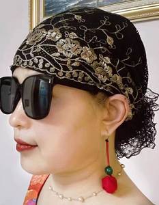 Sombrero YASEEN con encaje y estampado de gloria de la mañana, transpirable, ecológico, para mujer, para todas las estaciones - Product Image 1